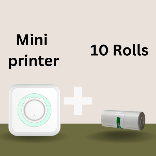 Mini Printer + 10 Sticker Rolls